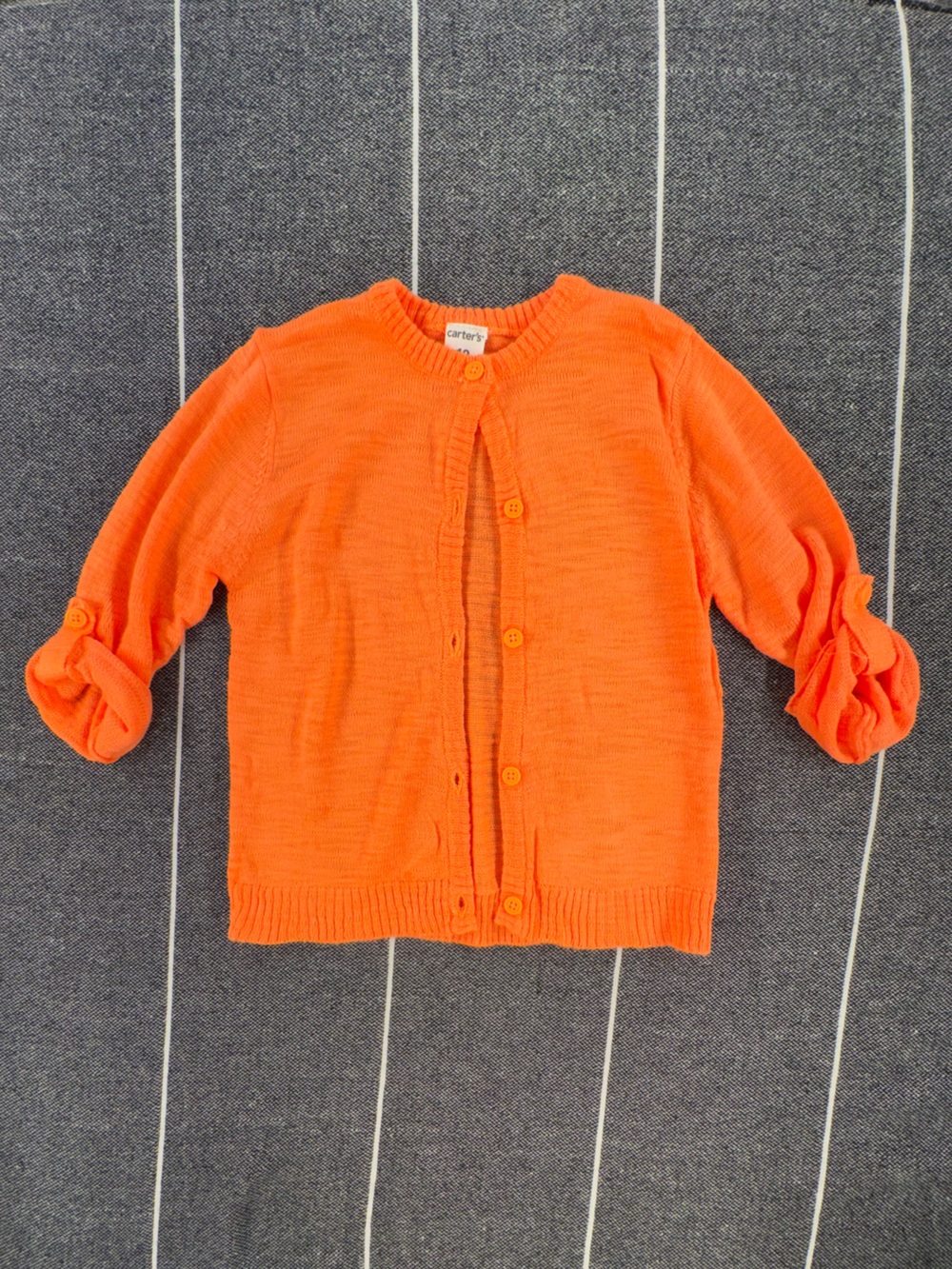 Kids—Carter's Bright Orange Crewneck Sweater